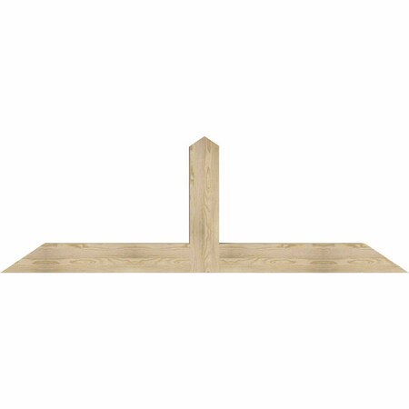 Ekena Millwork Portland Rough Sawn Timber Gable Bracket, Douglas Fir, 84"W x 28"H x 6"D x 6"F, 8/12 Pitch GBW084X28X0606POR00RDF